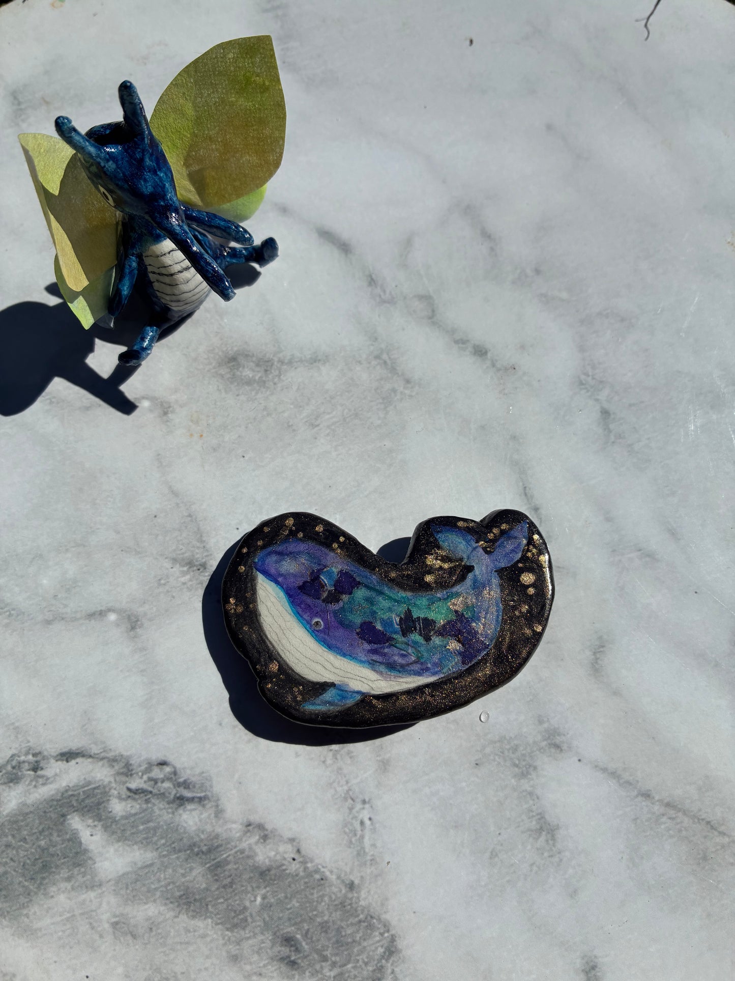 Tsugi Paper Clay Brooch: Whale