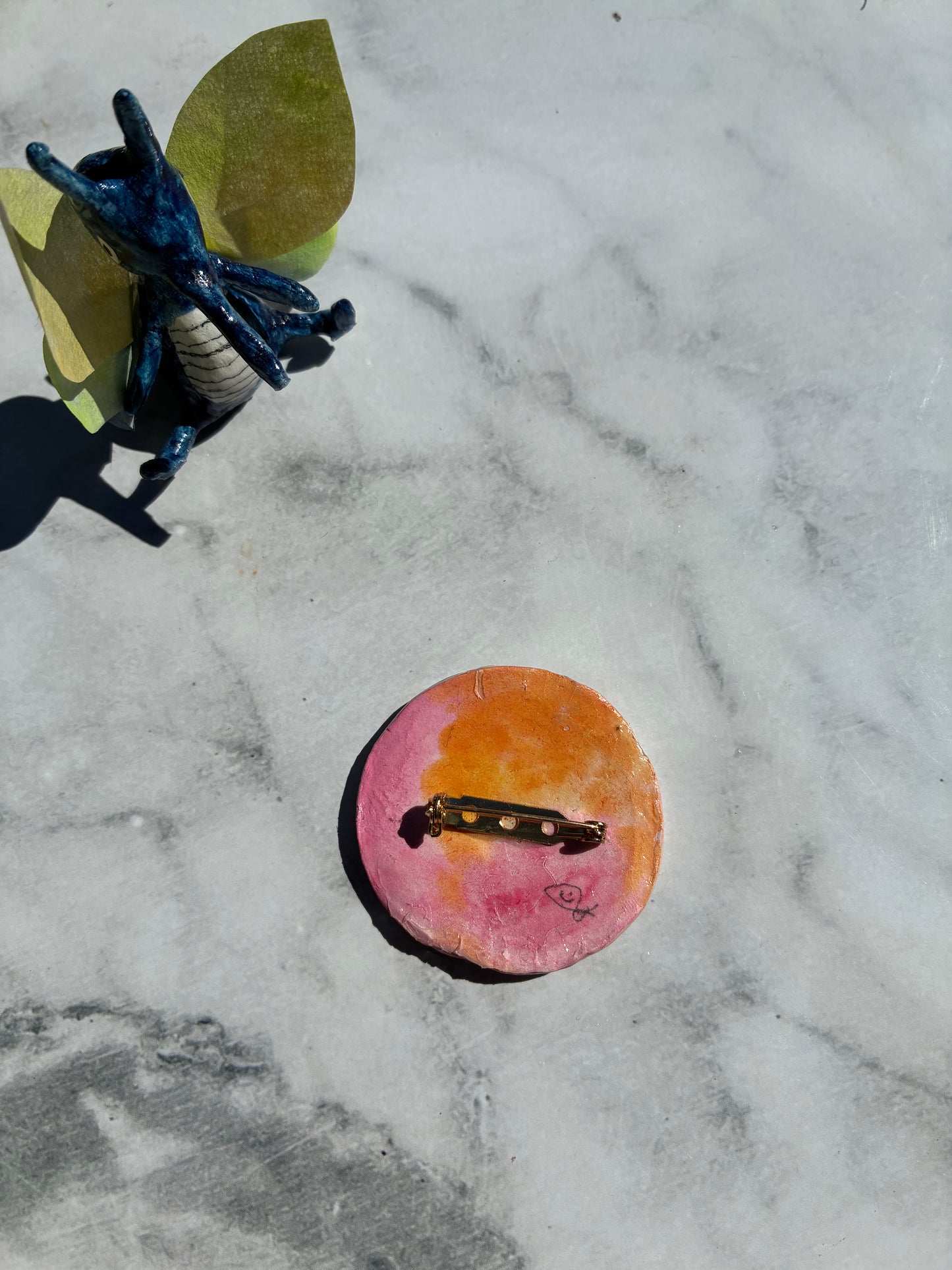 Tsugi Paper Clay Brooch: Sun