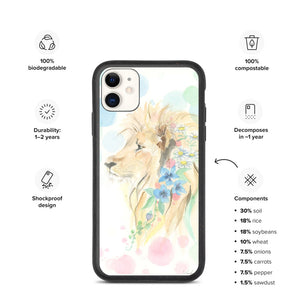 Open image in slideshow, Biodegradable phone case &#39;Lion&#39;

