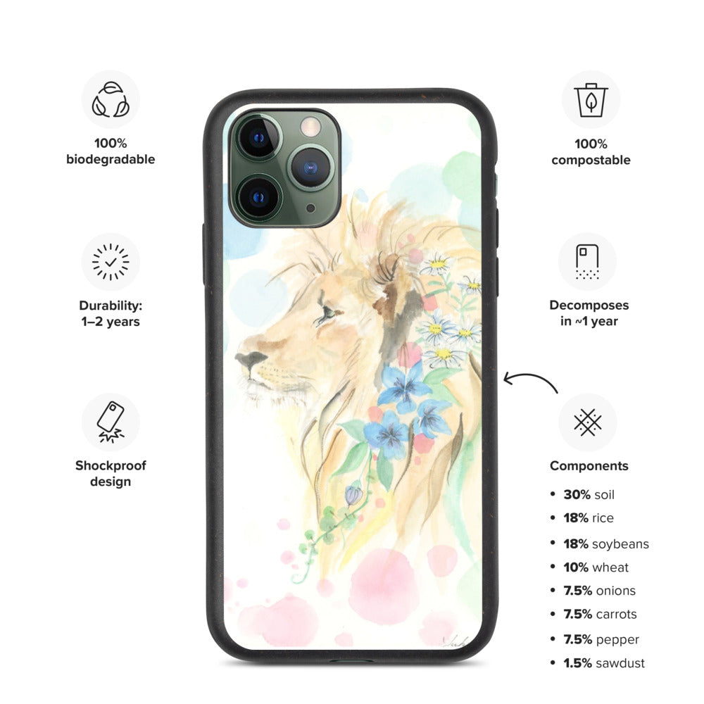 Biodegradable phone case 'Lion'