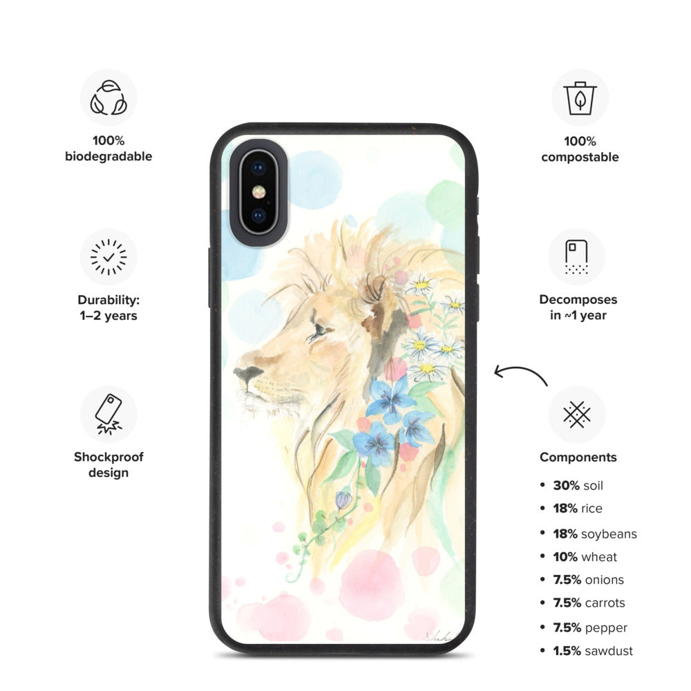 Biodegradable phone case 'Lion'